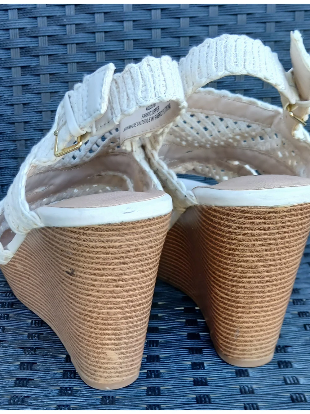 Torrid Cream Crochet Slingback Sandals